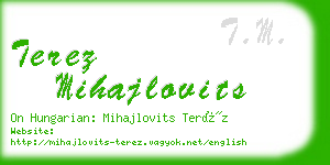 terez mihajlovits business card